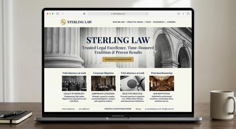 Law firm website concept